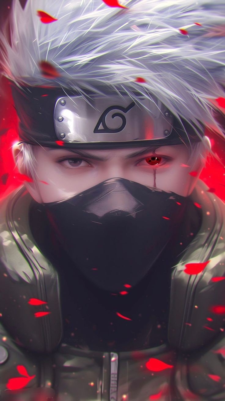 Kakashi wallpaper black and white