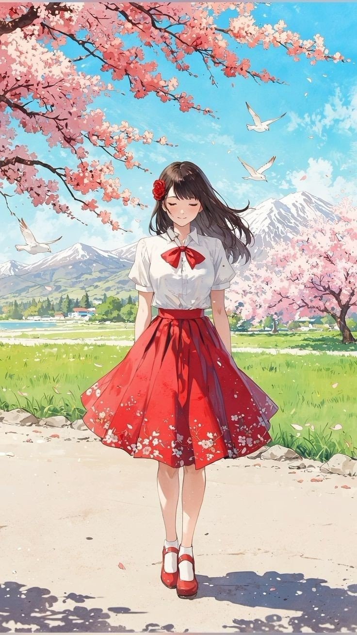 animated anime girl wallpaper 1