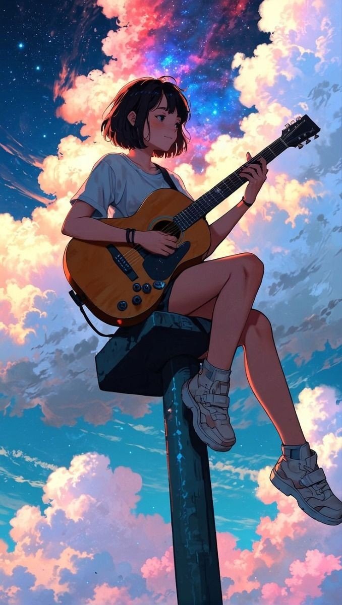 anime girl wallpaper black 1